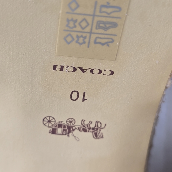 Coach Talia Raffia Platform Sandals Size 10 - Picture 7 of 11